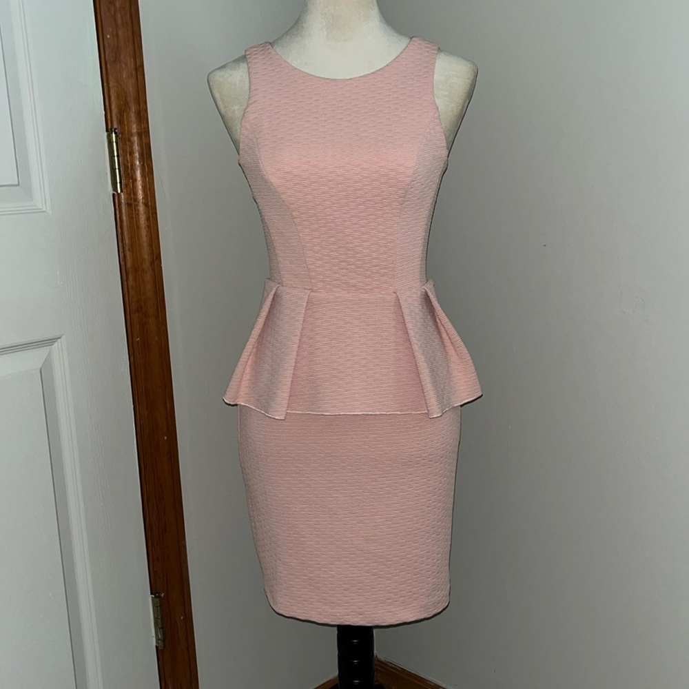 Gianni Bini Pink Peplum Dress